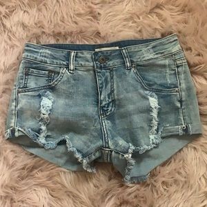 Light Wash Jean Shorts